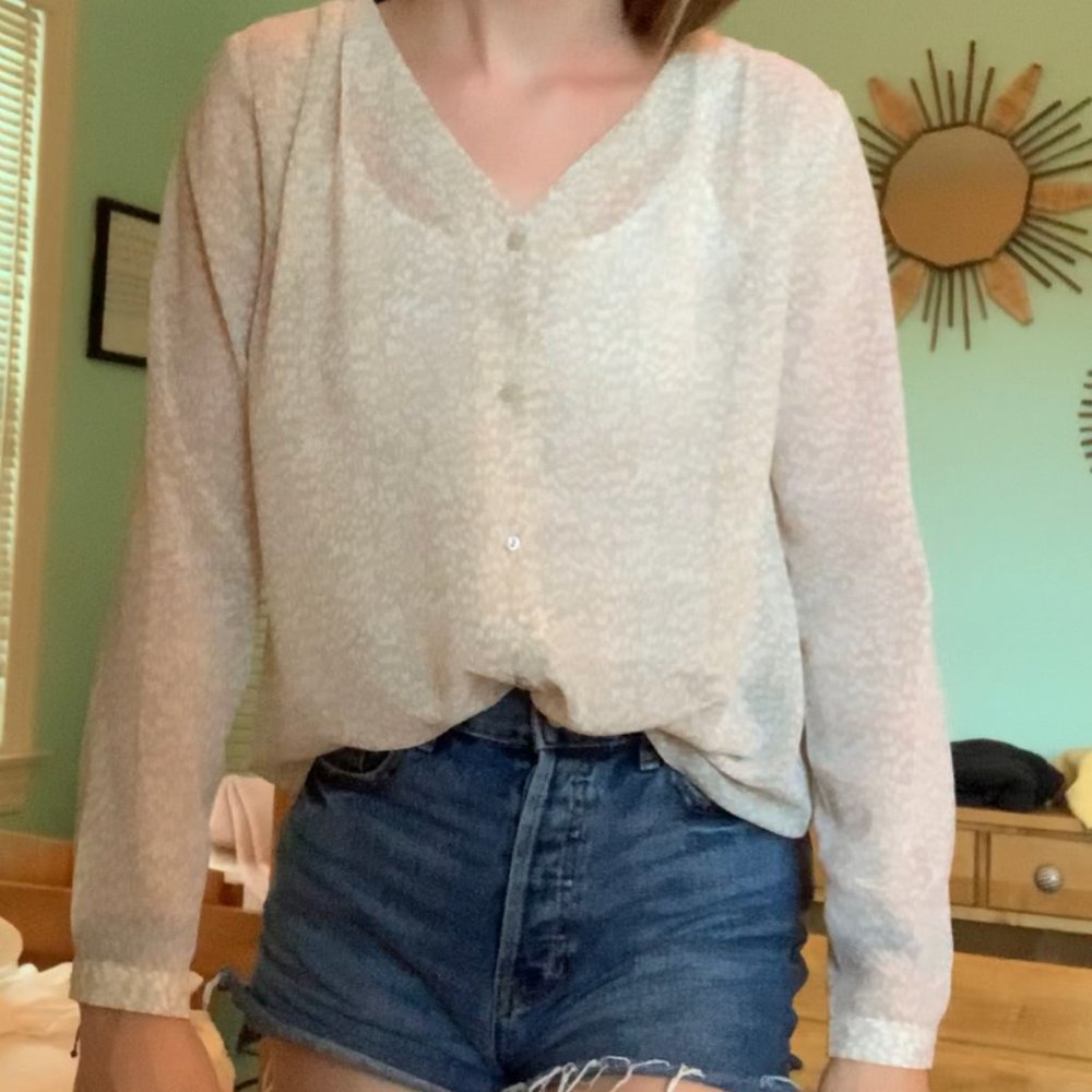 Spotted Animal Print Blouse